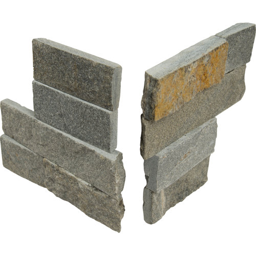 MSI RdigeStaks Corner 6" x 6" Natural Stacked Stone Tile Wayfair Canada